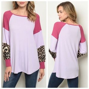 Lavender leopard top